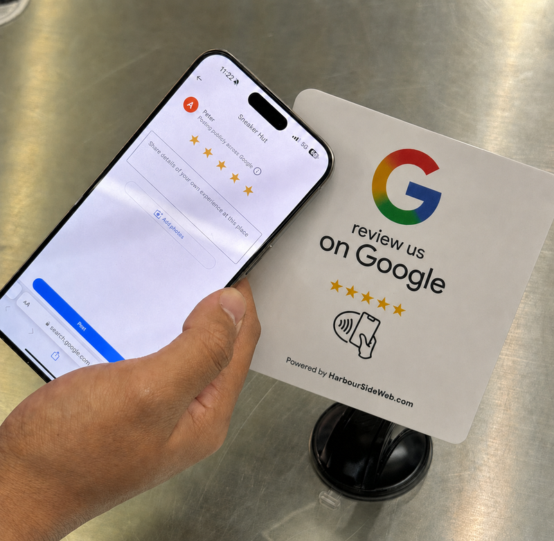 Google Review Card in real life
